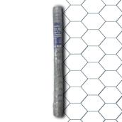 Broche à poule Ben-Mor, galvanisé, 50 pi L. x 2 pi H., gris, mailles hexagonales