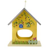 Holland Greenhouse Spring Yellow Synthetic Wood Bird Feeder -  10.5-in