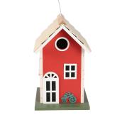 Holland Greenhouse Red Synthetic Wood Bird House - 11-in