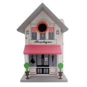 Holland Greenhouse Boutique Grey Synthetic Wood Bird House -  11-in