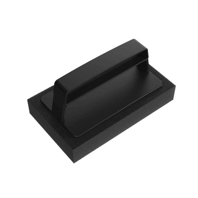 VALU+ Scrubber Pad for BBQ with Handle 5.71 x 3.35-in - Black