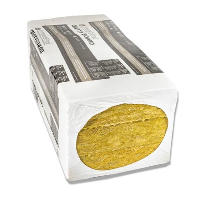 PowerWool CavityBoard 2.5-in x 2-ft x 4-ft Semi-Rigid Mineral Wool Insulation - 8/Pk