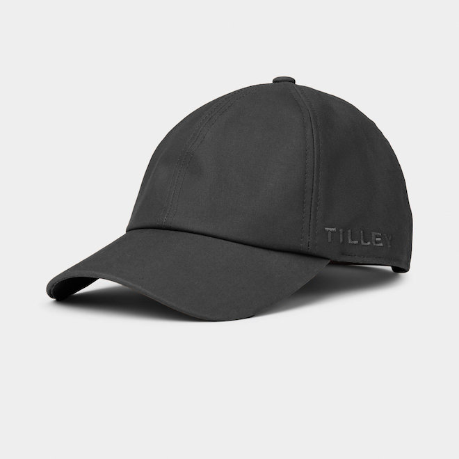 Tilley Waxed Unisex Baseball Cap in Cotton Duck Large/X-Large Size - Black