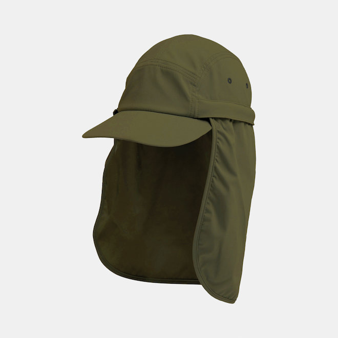 Tilley Men's Cap with Sun Sheild Cape in Nylon Small/Medium Size - Olive