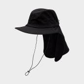 Chapeau de soleil avec cape Tilley pour hommes en nylon recyclé petit, noir