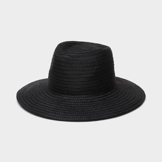 Tilley Women's Panama Hat in Braided Straw Small/Medium Size - Black