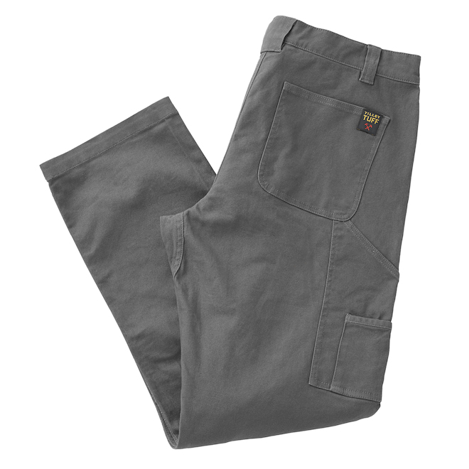 Pantalon utilitaire Tilley Tuff pour hommes en coton 38 x 34, gris