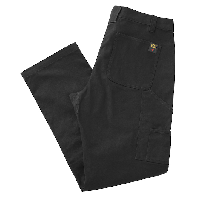 Pantalon utilitaire Tilley Tuff pour hommes en coton 36 x 32, noir