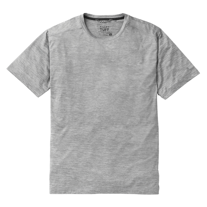 Tilley Tuff Men's T-Shirt in Stretchable Grey Nylon - Medium