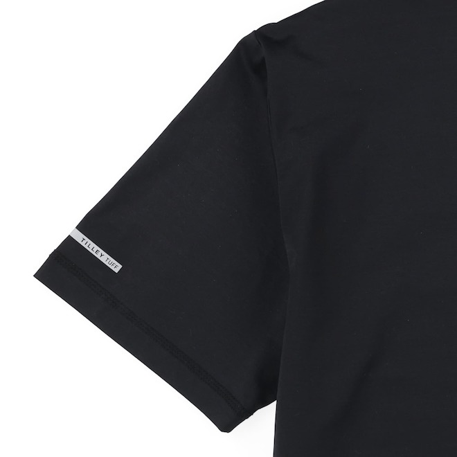 Tilley Tuff Men's T-Shirt in Stretchable Black Nylon - Large