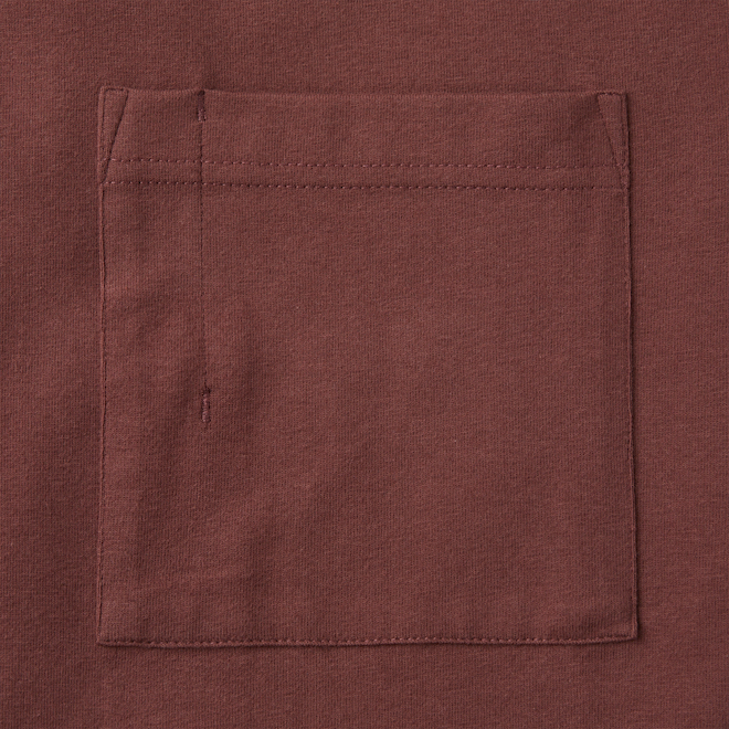 Tilley Tuff Legacy Men's T-Shirt with Pocket in Maroon Cotton - Small