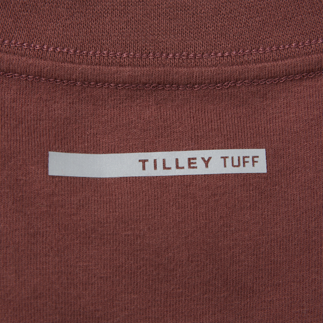 Chandail à manches courtes Legacy Tilley Tuff en coton marron pour homme avec poche, grand