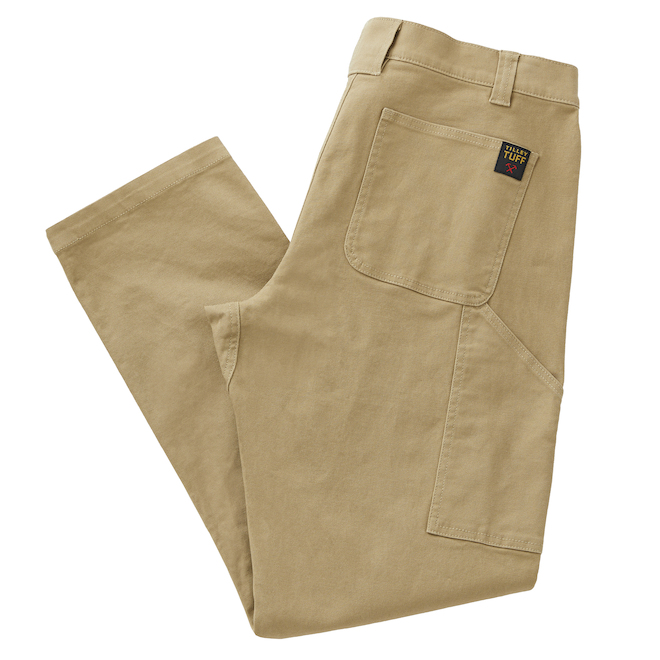 Tilley Tuff Utility Pant in Cotton for Men with 5 Pockets 38 x 32 - Tan