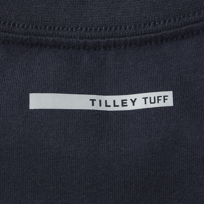 Chandail à manches courtes Legacy Tilley Tuff en coton marine pour homme avec poche, petit