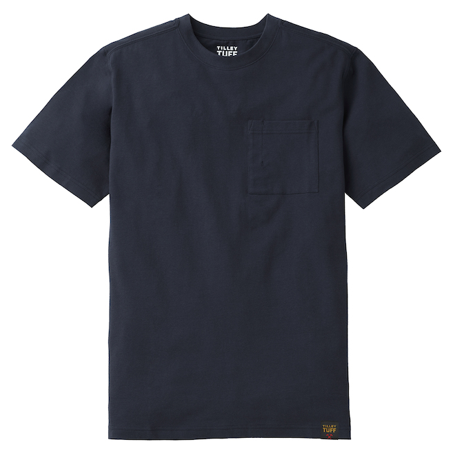 Tilley Tuff Legacy Men's T-Shirt with Pocket in Navy Cotton - XX-Large