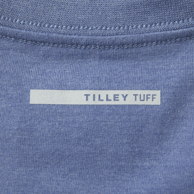 Chandail à manches courtes Legacy Tilley Tuff en coton bleu pour homme avec poche, moyen