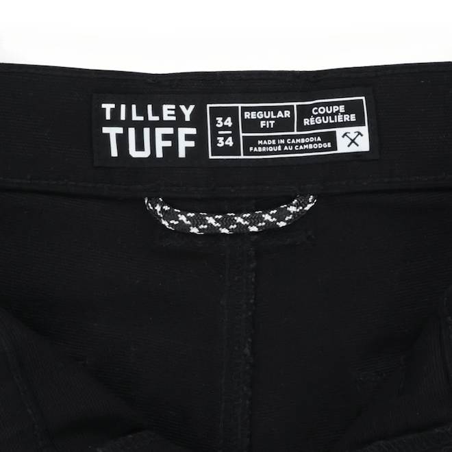 Tilley Tuff Utility Pant in Cotton for Men with 5 Pockets 40 x 34 -Black