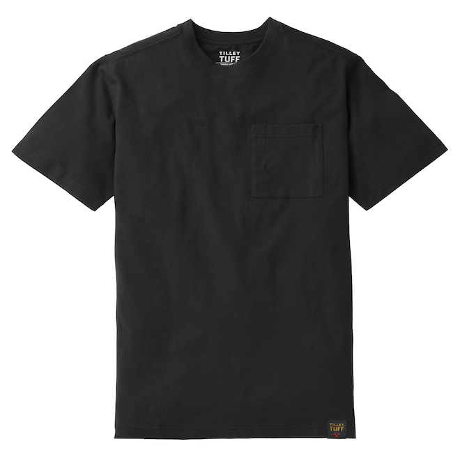 Tilley Tuff Legacy Men's T-Shirt with Pocket in Black Cotton - 3X-Large