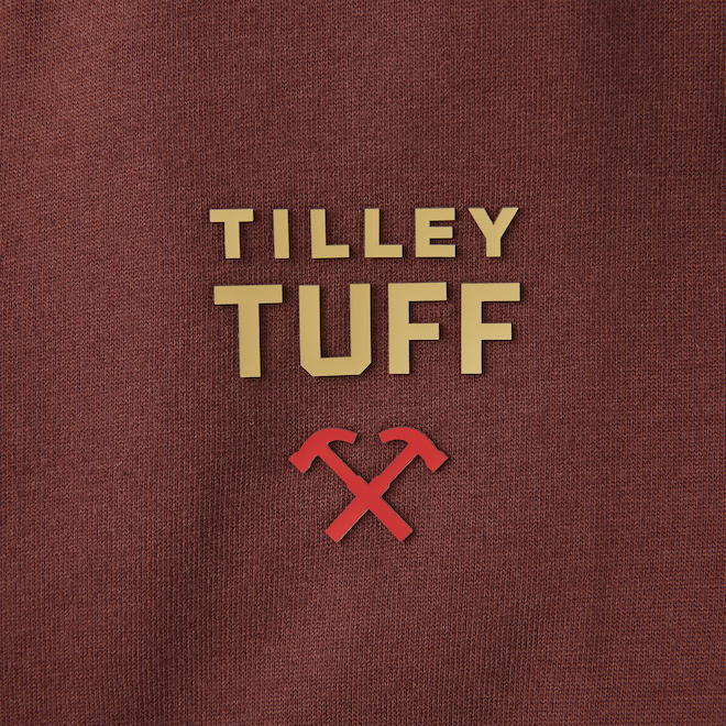 Tilley Tuff Core Men's T-Shirt in Maroon Cotton - Small