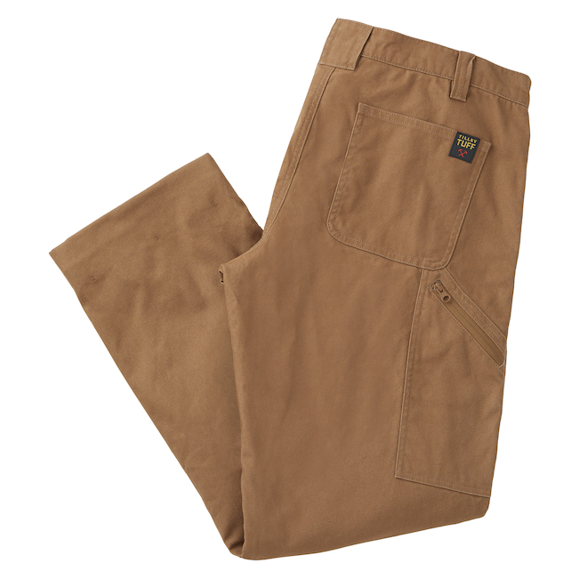 Tilley Tuff Utility Pant in Flannel-Lined Cotton for Men with 7 Pockets 44 x 34 - Sand