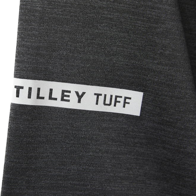 Tilley Tuff Men's Long-Sleeved Shirt in Stretchable Dark Grey Nylon - XX-Large