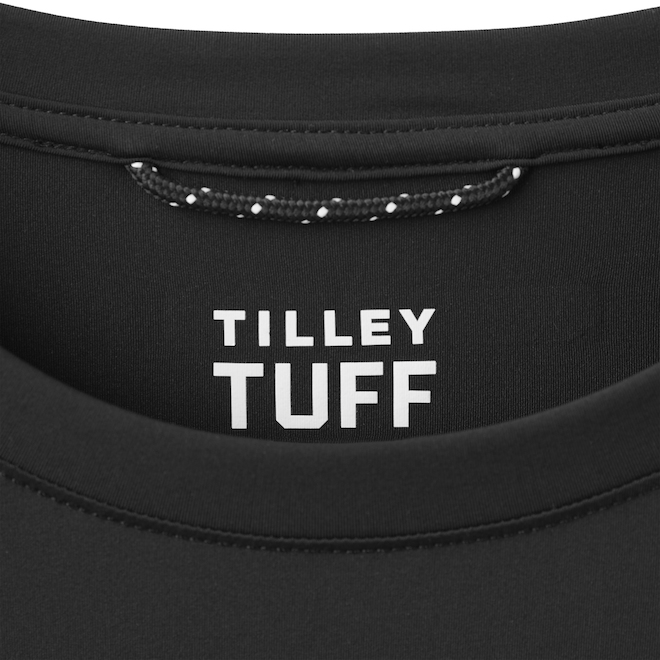 Chandail à manches longues Tilley Tuff pour homme en nylon noir extensible, moyen