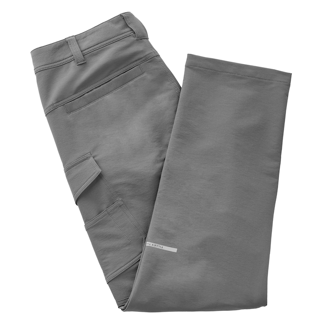 Pantalon Tech Shield Tilley Tuff pour hommes en tissu à coquille souple avec 8 poches 42 x 34, gris