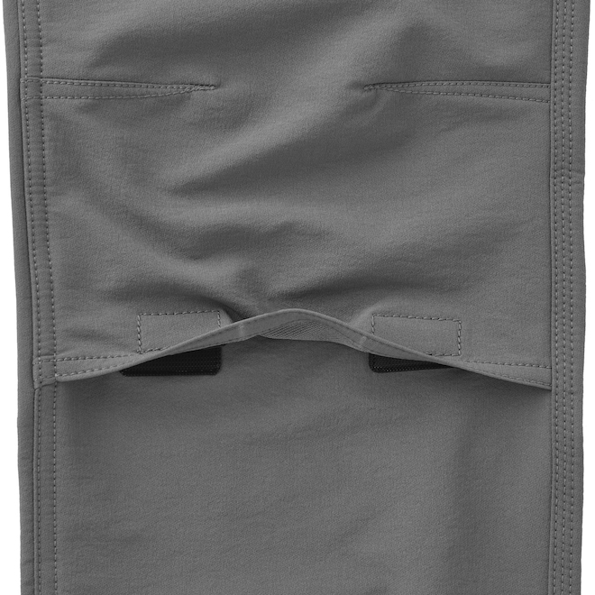 Pantalon Tech Shield Tilley Tuff pour hommes en tissu à coquille souple avec 8 poches 42 x 34, gris