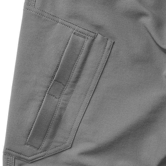 Pantalon Tech Shield Tilley Tuff pour hommes en tissu à coquille souple avec 8 poches 42 x 34, gris