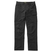 Pantalon Tech Shield Tilley Tuff pour hommes en tissu à coquille souple avec 8 poches 38 x 34, noir