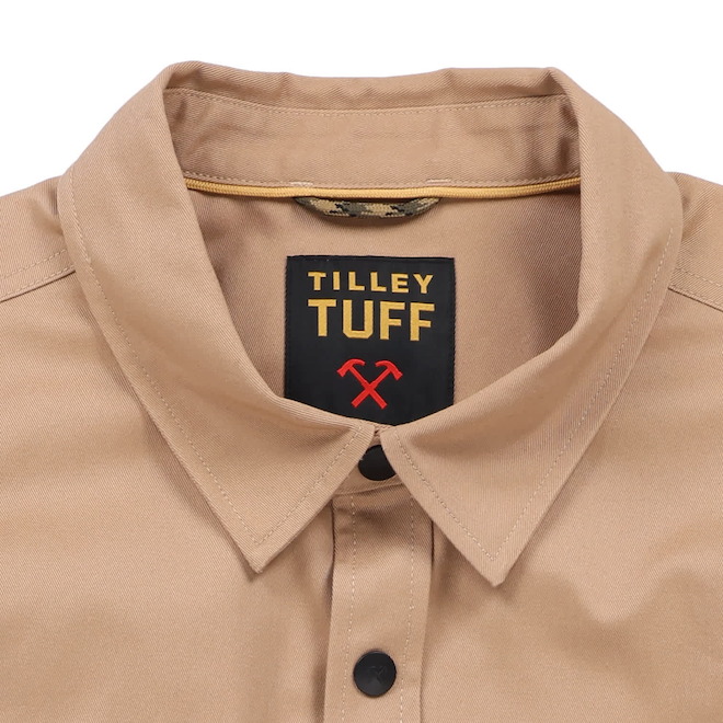 Tilley Tuff Button-Down Work Shirt for Men in Sand Cotton/Polyester - XX-Large