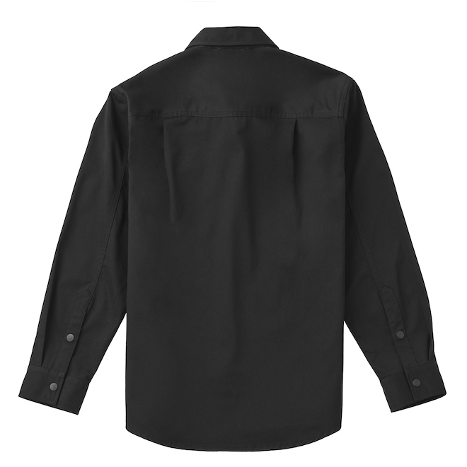 Chemise de travail Tilley Tuff pour hommes boutonnée à manches longues en coton-polyester noir, TT grand