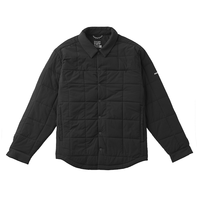 Veste de travail matelassée Tilley Tuff pour hommes en nylon noire, moyen