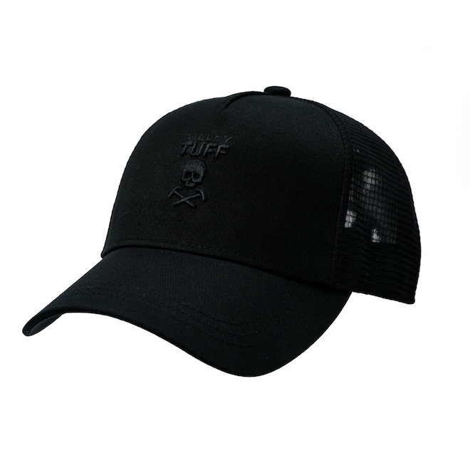Casquette de baseball camionneur Tilley Tuff pour homme en coton noir avec maille à l'arrière, petit/moyen