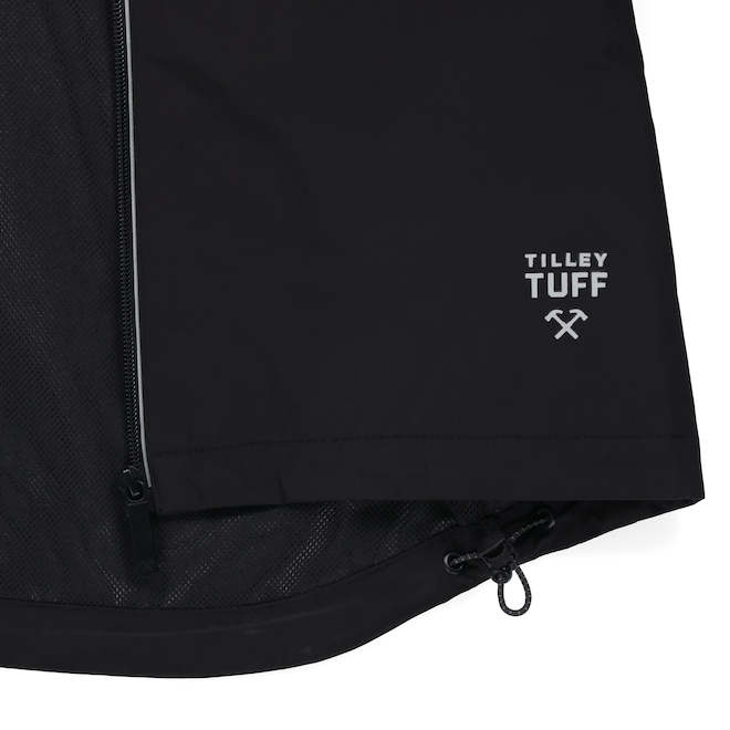 Tilley Tuff Windbreaker Jacket for Men Water-Repellent in Black Polyester - 2X-Large