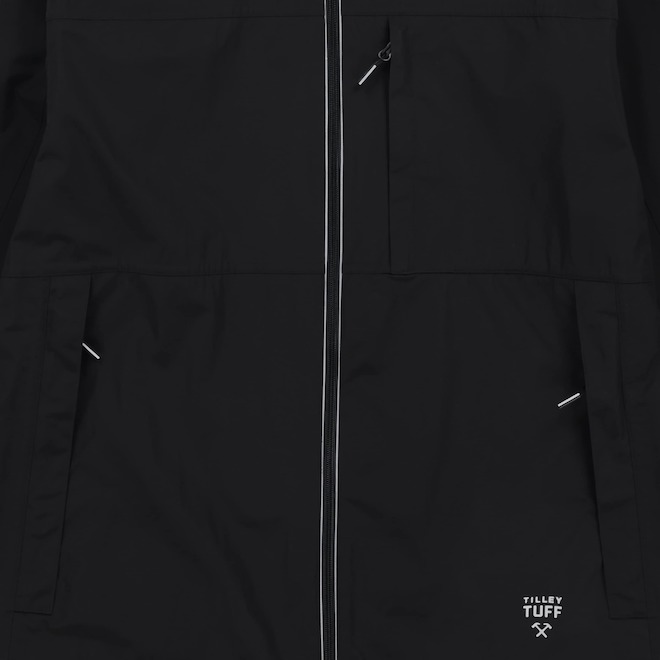 Tilley Tuff Windbreaker Jacket for Men Water-Repellent in Black Polyester - 2X-Large