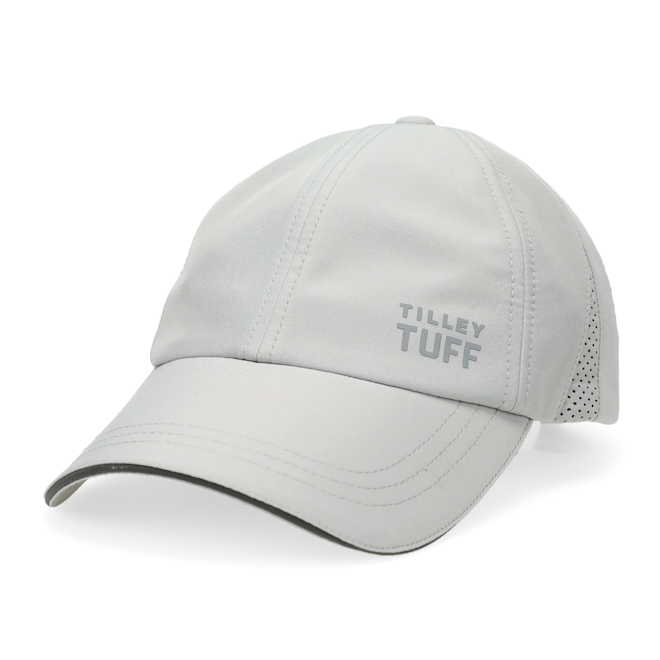 Tilley Tuff Tech Baseball Cap for Women in Grey Polyester with Mesh Inserts Logo - Small/Medium