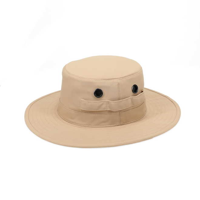Tilley Tuff Brimmed Hat for Women in Tan Nylon with Vented Eyelets - Medium