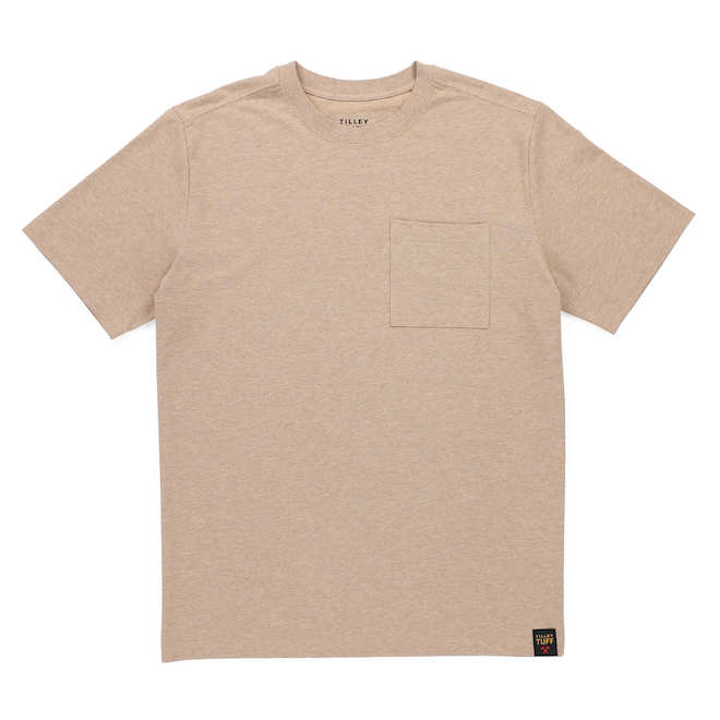 Tilley Tuff Legacy T-Shirt for Men in Brown Cotton with Pocket - X-Large