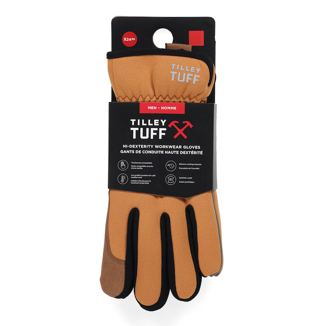 Tilley Tuff  Workwear Gloves Hi-Dexterity for Men in Sand Polyester - Medium