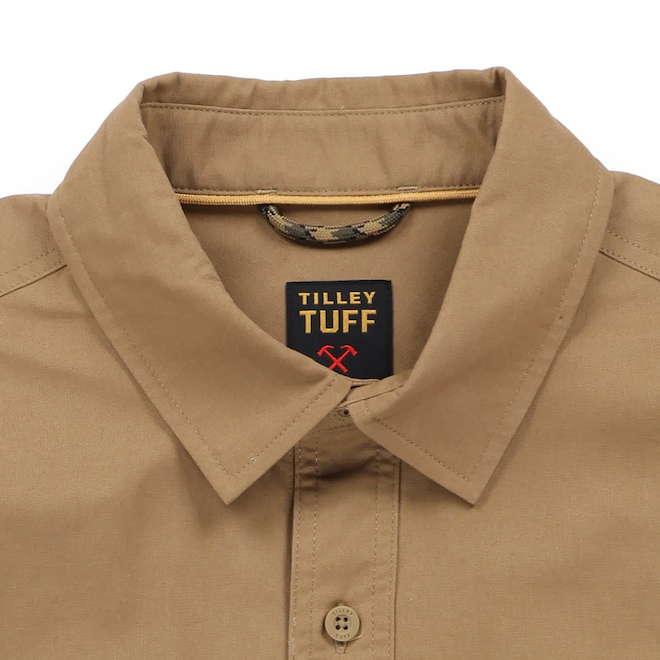 Tilley Tuff Short-Sleeve Work Shirt for Men in Sand Cotton - Small