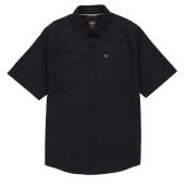 Chemise de travail à manches courtes Tilley Tuff pour homme en polyester noir avec 2 poches, petit
