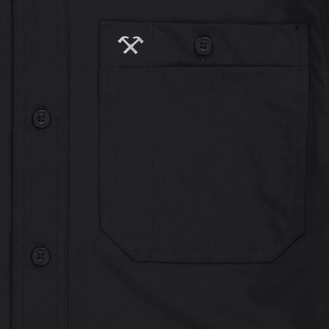 Tilley Tuff Short Sleeve Work Shirt for Men in Black Polyester with 2 Pockets - Small