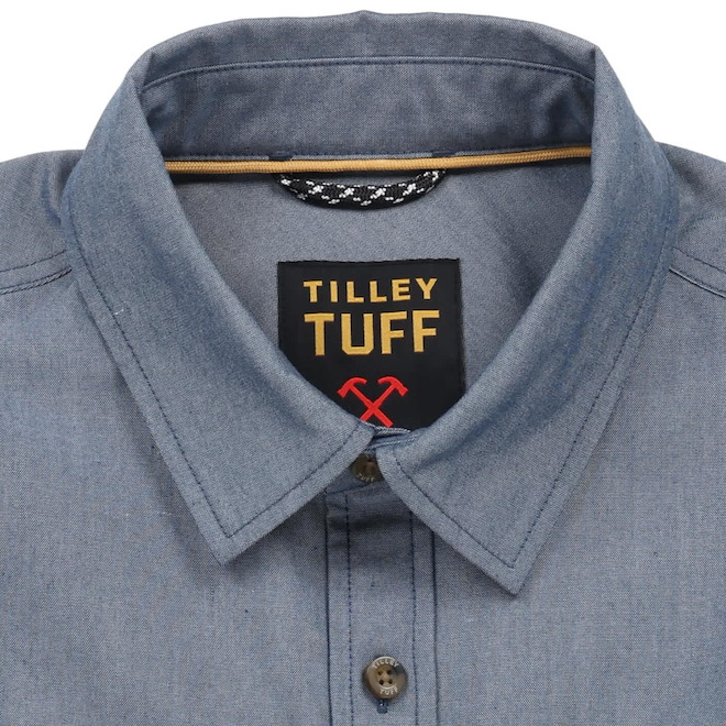 Tilley Tuff Long-Sleeve Work Shirt for Men in Polyester Denim - Small