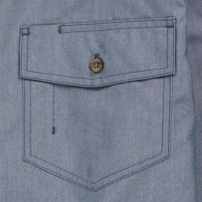 Tilley Tuff Long-Sleeve Work Shirt for Men in Polyester Denim - Large