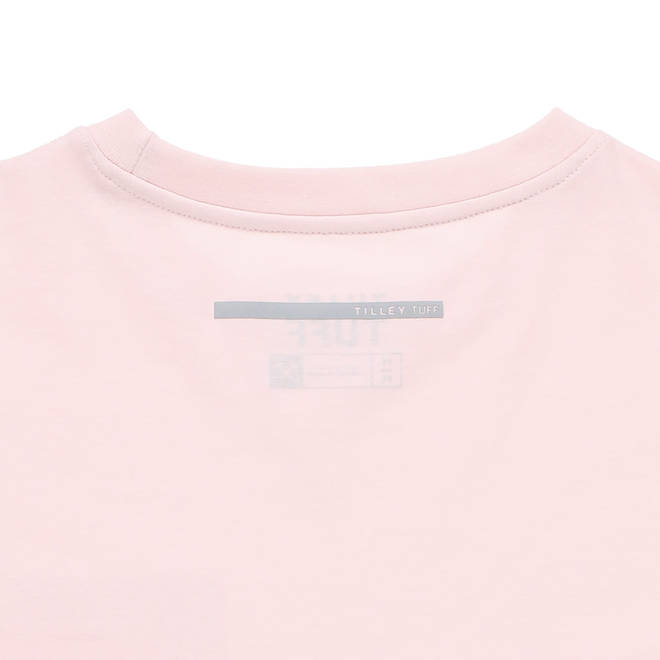 Chandail à manches courtes Legacy Tilley Tuff pour femme en coton pêche avec poche, très grand