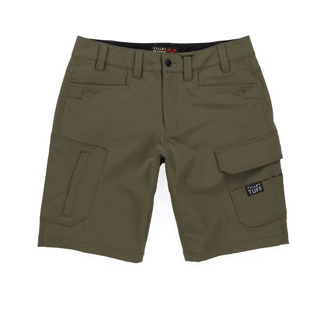 Tilley Tuff Tech Shield Short in Softcell Fabric for Men with 8 Pockets 42 - Olive