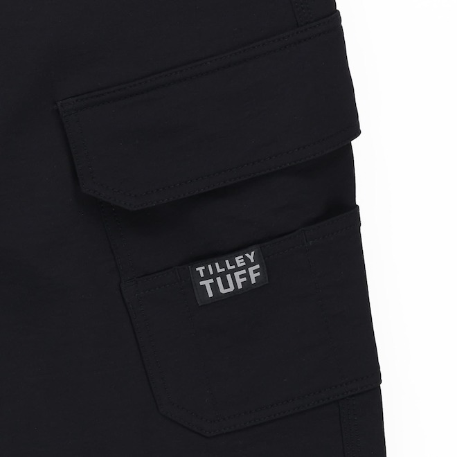 Tilley Tuff Tech Shield Short in Softcell Fabric for Men with 8 Pockets 38 - Black