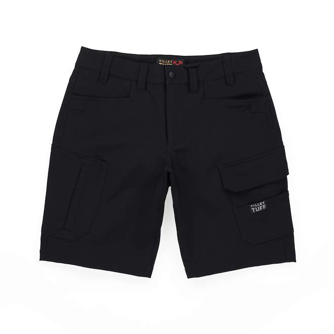 Tilley Tuff Tech Shield Short in Softcell Fabric for Men with 8 Pockets 40 - Black
