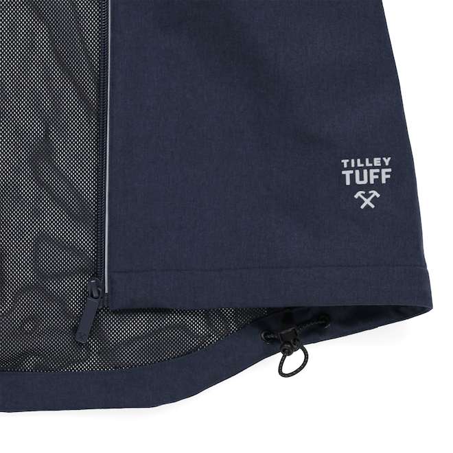 Veste coupe-vent Tilley Tuff pour homme hydrofuge en polyester denim, 3T grand